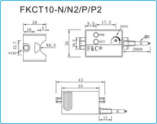 13mm Đường ống cảm biến mực nước PNP Công tắc điện dung FKCT10-P 12-24V DC